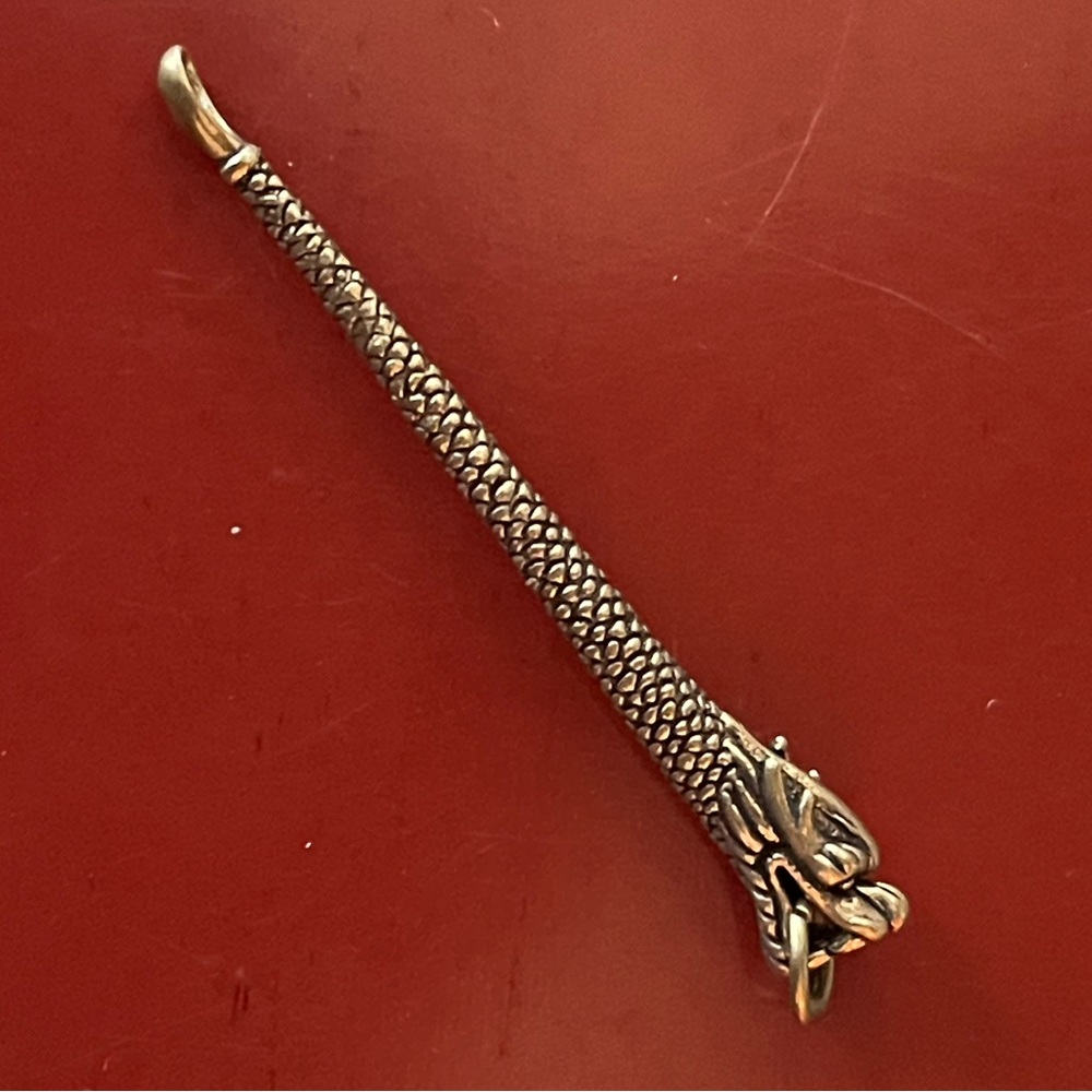Vintage brass dragon snuff spoon - Picture 3 of 7
